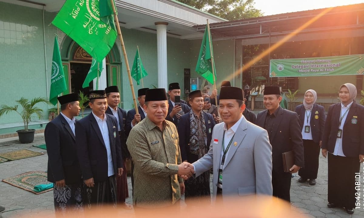 Pengurus Ranting Sambut Kedatangan Rombongan PCNU Lumajang
